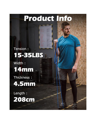 Bandas de Resistencia Zacro 15-35KG para Ejercicio y Dominadas