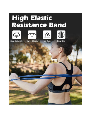 Bandas de Resistencia Zacro 15-35KG para Ejercicio y Dominadas