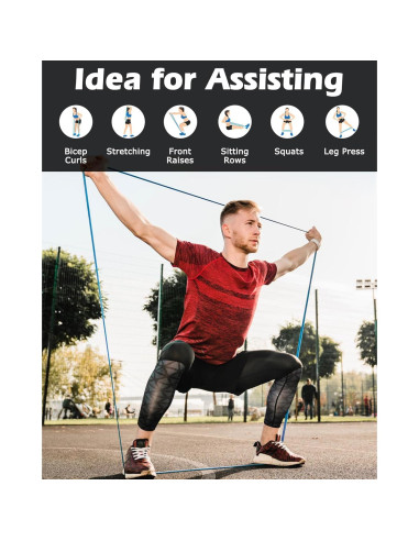 Bandas de Resistencia Zacro 15-35KG para Ejercicio y Dominadas