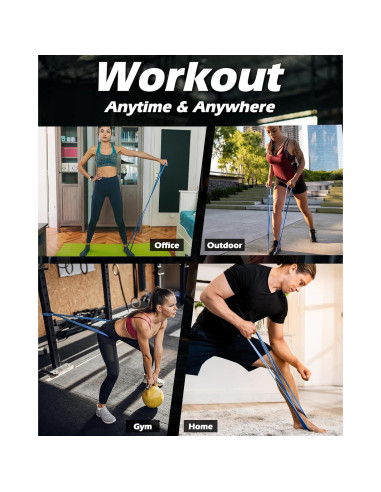 Bandas de Resistencia Zacro 15-35KG para Ejercicio y Dominadas