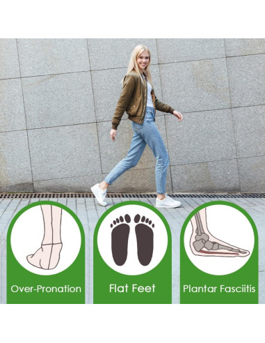 Inserts de Soporte Arqueado Beautulip para Pies Planos - Gel Beige