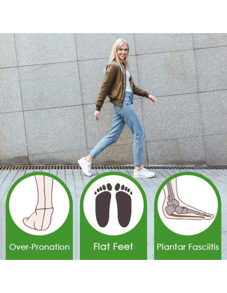 Inserts de Soporte Arqueado Beautulip para Pies Planos - Gel Beige