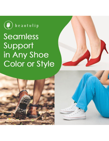 Inserts de Soporte Arqueado Beautulip para Pies Planos - Gel Beige
