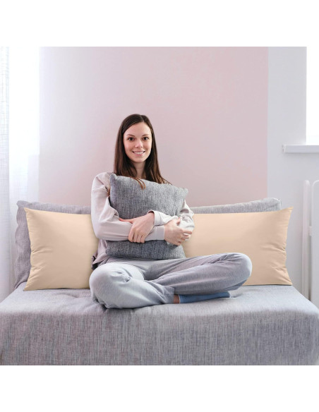Almohada Corporal Utopia Beige 50.8x137.2 cm para Dormir
