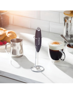 Espumador de Leche Peach Street Negro 500ml Acero Inoxidable 2