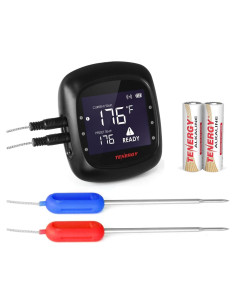 Termómetro Digital Bluetooth Tenergy con 2 Sondas Acero Inoxidable