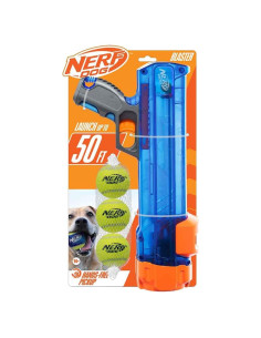 Lanzador de Pelotas para Perros Nerf Dog con 3 Pelotas - 15 m