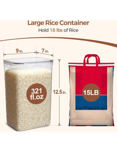 Conjunto de 2 Contenedores Herméticos ComSaf 9.07-11.34 kg 2