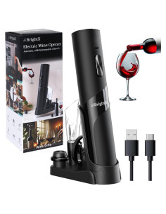 Abridor de Vino Eléctrico Recargable BRIGHTX con Accesorios