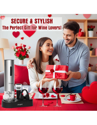 Abridor de Vino Eléctrico Recargable BRIGHTX con Accesorios