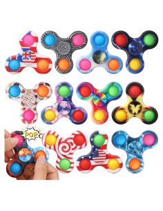 Paquete de 12 Juguetes Fidget Spinner LNCOJOLM para Niños
