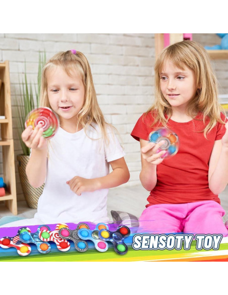 Paquete de 12 Juguetes Fidget Spinner LNCOJOLM para Niños