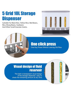 Dispensador de Alimentos Secos Ageanbri 9 kg 5 Compartimentos 2