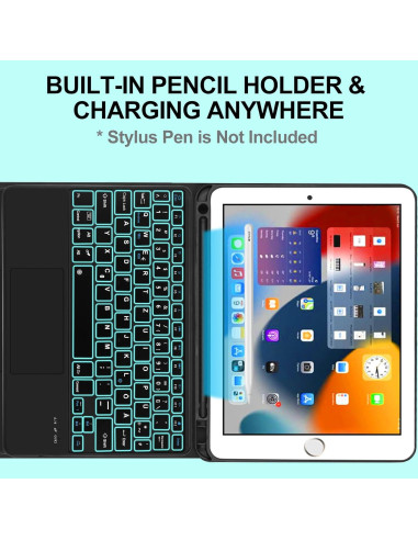 Funda Teclado Táctil D DINGRICH para iPad 10.2" y Pro 10.5"