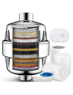 Filtro de Ducha VeoryFly 20 Etapas con Vitamina C y 3 Cartuchos