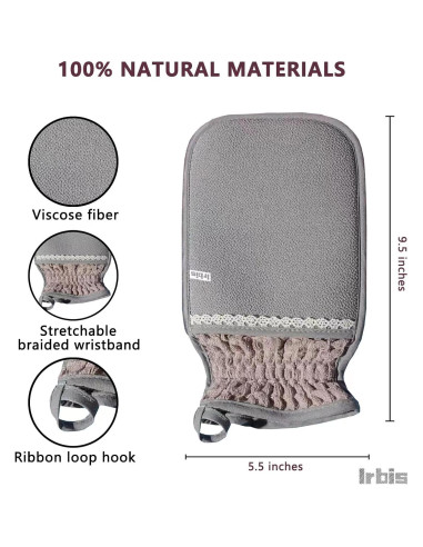 Guante Exfoliante Corporal Irbis - Mitón Doble Textura 27.4cm