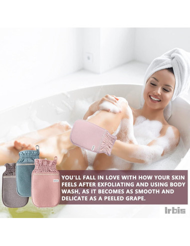 Guante Exfoliante Corporal Irbis - Mitón Doble Textura 27.4cm