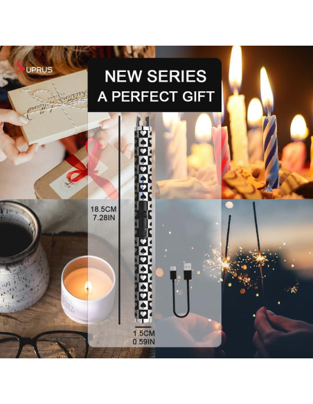 Encendedor Eléctrico SUPRUS Recargable USB Tipo C a Prueba de Viento