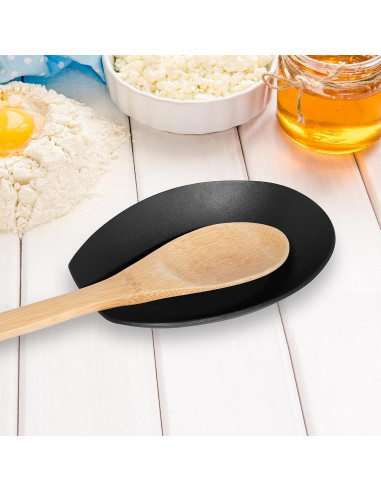 Soporte para cucharas Oggi Spooner acero inoxidable negro 13.34x8.89cm