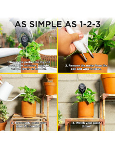 Medidor de Humedad del Suelo 3-en-1 Classy Casita - Negro 2