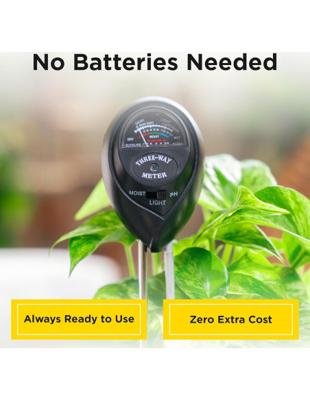 Medidor de Humedad del Suelo 3-en-1 Classy Casita - Negro