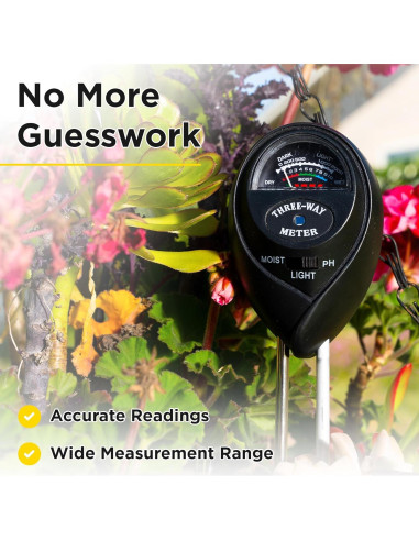 Medidor de Humedad del Suelo 3-en-1 Classy Casita - Negro