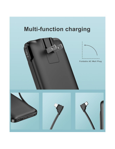 Paquete de 2 Cargadores Portátiles Metecsmart 10000mAh USB-C