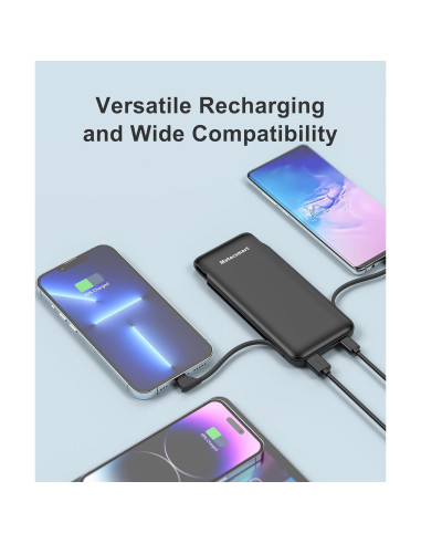 Paquete de 2 Cargadores Portátiles Metecsmart 10000mAh USB-C