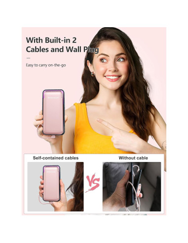 Paquete de 2 Cargadores Portátiles Metecsmart 10000mAh USB-C