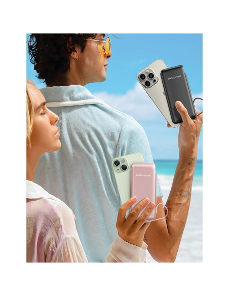 Paquete de 2 Cargadores Portátiles Metecsmart 10000mAh USB-C