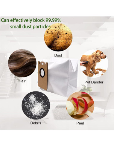 Bolsas de Polvo ZXHUANGOH para iHome AutoVac Nova Pro - 6 Paquetes