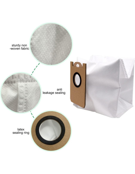 Bolsas de Polvo ZXHUANGOH para iHome AutoVac Nova Pro - 6 Paquetes