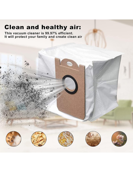 Bolsas de Polvo ZXHUANGOH para iHome AutoVac Nova Pro - 6 Paquetes