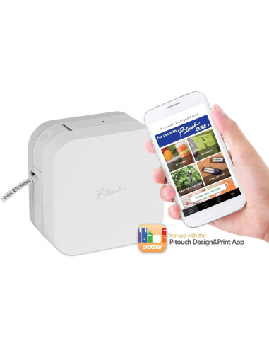 Etiquetadora Inalámbrica Brother P-Touch Cube Blanco 12mm