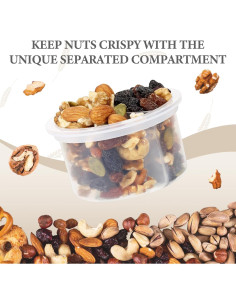 Contenedores de Avena Nocturna Soligt 16oz - 2 Piezas con Compartimentos 2