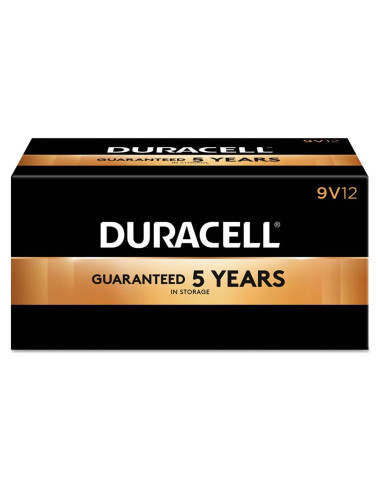Baterías Alcalinas Duracell 9V CopperTop - Paquete de 12