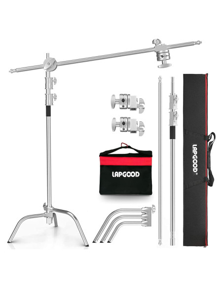 Soporte C de Acero Inoxidable Lapgood 330cm Ajustable con Brazo
