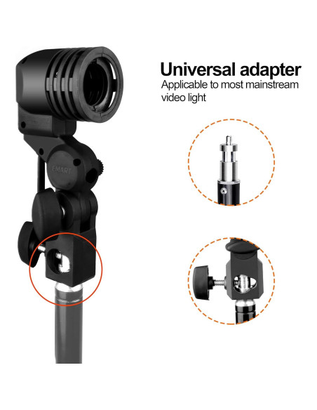 Soporte de Bombilla EMART E26/E27 Ajustable 180 - 2 Piezas