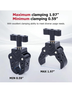 Abrazadera de Aluminio Mechrig 15-50mm para Cámara DSLR 2