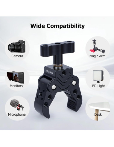 Abrazadera de Aluminio Mechrig 15-50mm para Cámara DSLR