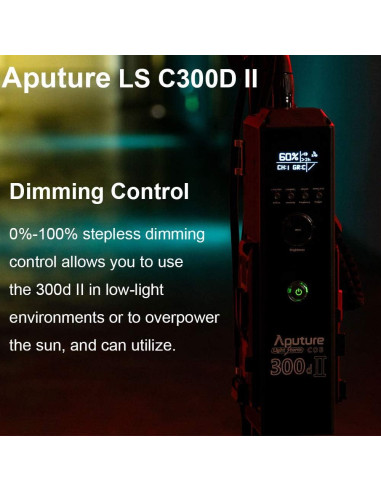 Aputure LS C300D Mark II Luz LED 350W 5500K Control Remoto