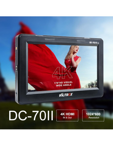 Monitor de Campo VILTROX DC-70 II 7" 4K HDMI con Batería