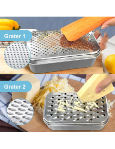 Rallador de Queso con Contenedor Ecookware - Acero Inoxidable 2