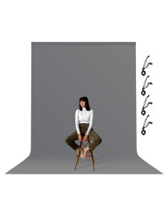 Pantalla de Fondo Gris Julius Studio 1.83 x 2.74 m 150 GSM