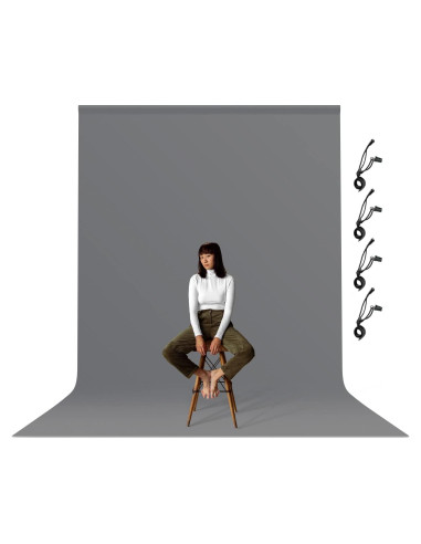 Pantalla de Fondo Gris Julius Studio 1.83 x 2.74 m 150 GSM