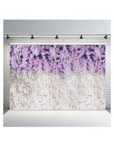 Fondo Fotográfico Floral Lavanda MEHOFOND 3x2.1m para Eventos