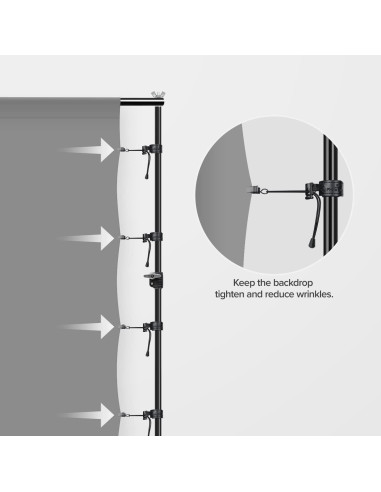 Pantalla de Fondo Gris Julius Studio 1.83 x 2.74 m 150 GSM