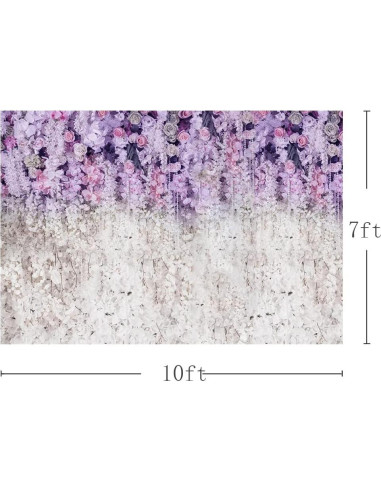 Fondo Fotográfico Floral Lavanda MEHOFOND 3x2.1m para Eventos