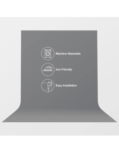 Pantalla de Fondo Gris Julius Studio 1.83 x 2.74 m 150 GSM