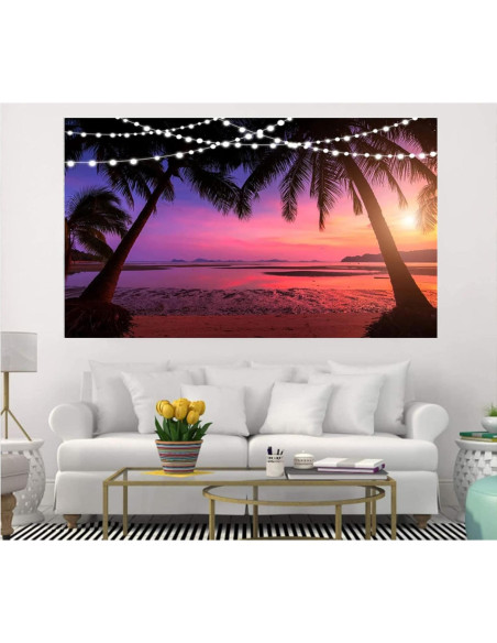 Fondo de Vinilo Playa Hawaiana 240x180cm GUANJIONG